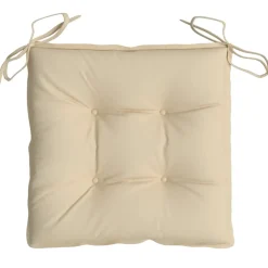 vidaXL Stoelkussens 2 st 40x40x7 cm oxford stof beige