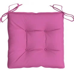vidaXL Stoelkussens 2 st 40x40x7 cm stof roze