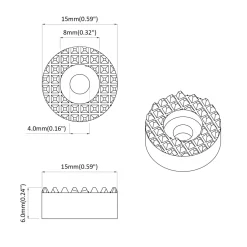 vidaXL Stoelpoot Vloerbeschermers 2 st Doorzichtig Ø 15 x 16 mm PVC