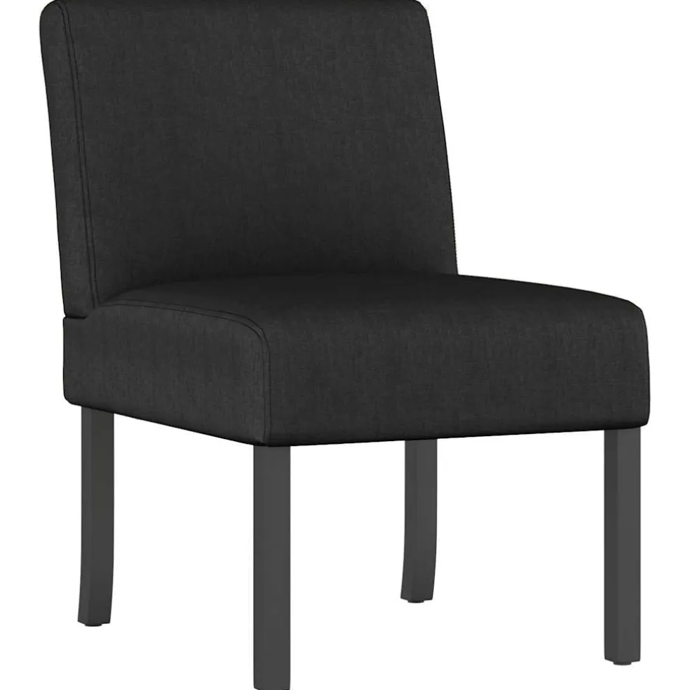 vidaXL Stoel stof zwart