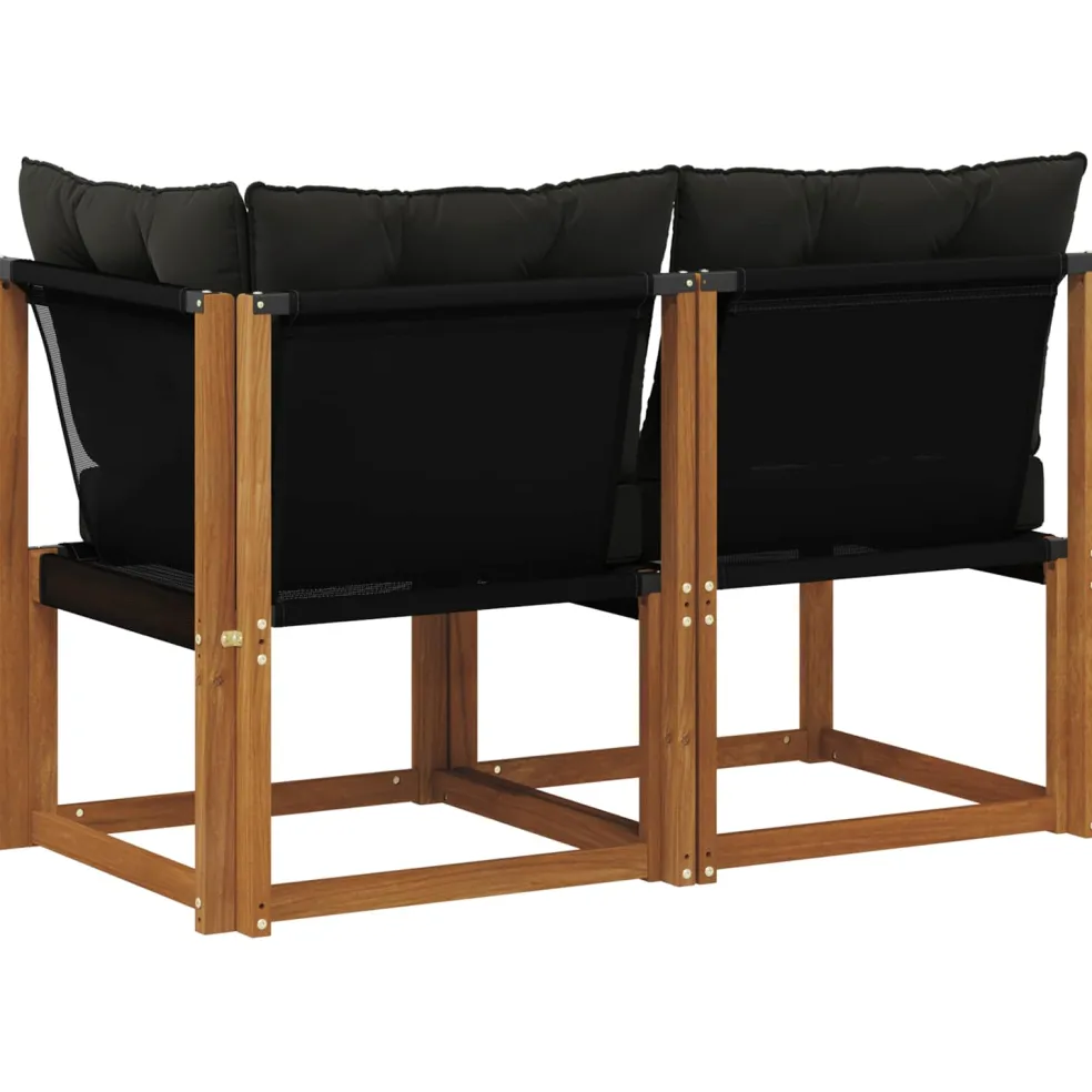 vidaXL 2 st Outdoor Midden- en Hoeksalon Naturel