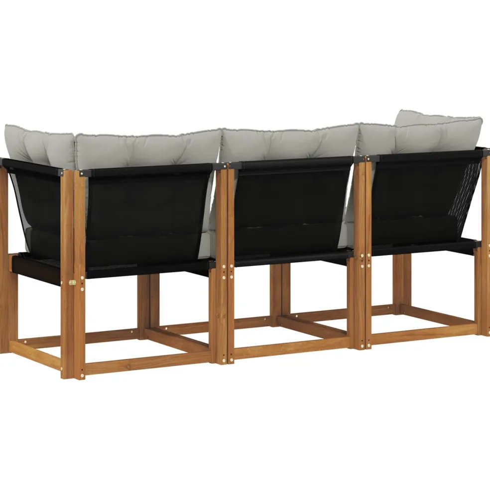 vidaXL 3 st Outdoor Midden- en Hoeksalon Naturel