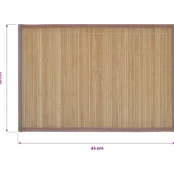 vidaXL 6 st Placemats 30x45 cm bamboe bruin