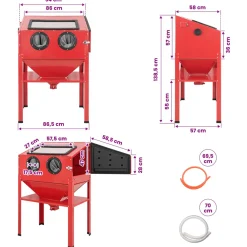 vidaXL Stralingscabine 226 L 125 PSI Koudgewalst staal