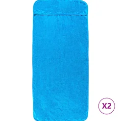 vidaXL Strandhanddoeken 2 st 400 g/m² 60x135 cm stof turquoise
