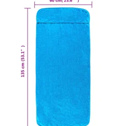 vidaXL Strandhanddoeken 2 st 400 g/m² 60x135 cm stof turquoise