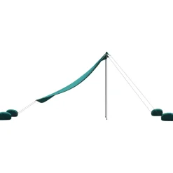 vidaXL Strandluifel met zandankers 214x236 cm groen