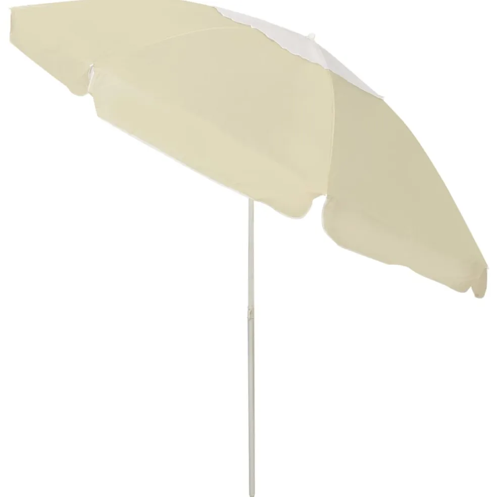 vidaXL Strandparasol 240 cm zandgeel