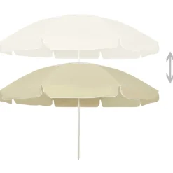 vidaXL Strandparasol 240 cm zandgeel