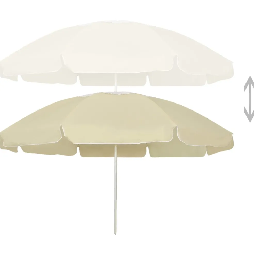 vidaXL Strandparasol 240 cm zandgeel