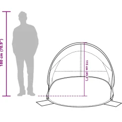 vidaXL Strandtent 2-persoons pop-up waterdicht azuurblauw
