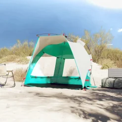 vidaXL strandtent 2-persoons waterdicht snelontgrendeling zeegroen