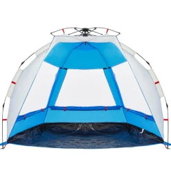 vidaXL Strandtent 2-persoons waterdicht snelontgrendeling azuurblauw