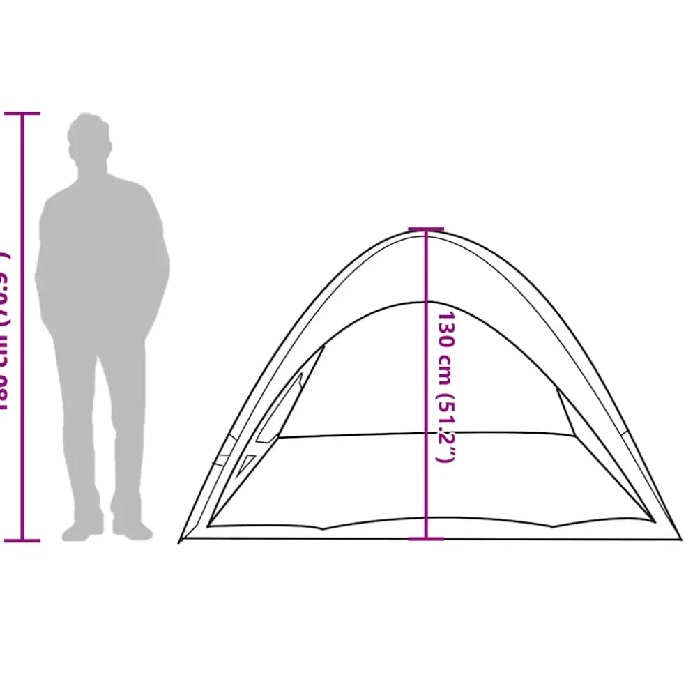 vidaXL Strandtent waterdicht grijs