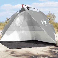 vidaXL Strandtent waterdicht snelontgrendeling grijs