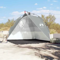 vidaXL Strandtent waterdicht snelontgrendeling grijs