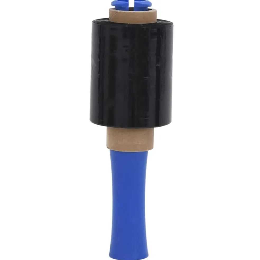 vidaXL Stretchfolies 50 stuks zwart 23 µm 10 cm x 150 m