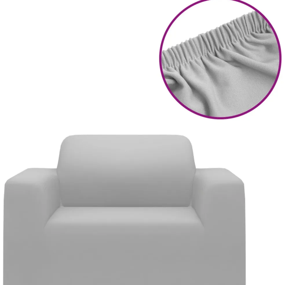 vidaXL Stretch meubelhoes voor bank grijs polyester jersey
