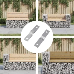 vidaXL Strijkplaat 2 st Zilver 50 x 10 x 1,2 mm IJzer