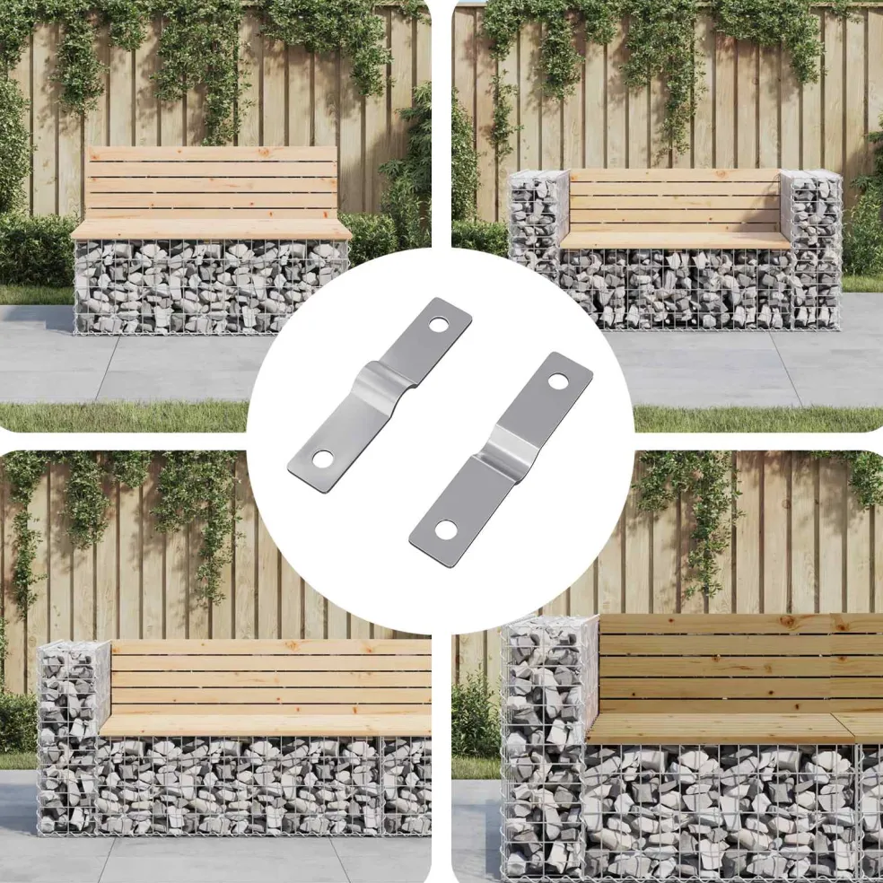 vidaXL Strijkplaat 2 st Zilver 50 x 10 x 1,2 mm IJzer