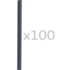 vidaXL 100 st Schuttingstrookklemmen PVC antraciet