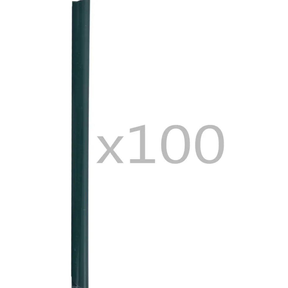 vidaXL 100 st Schuttingstrookklemmen PVC groen