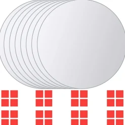 vidaXL 8 st Spiegeltegels rond glas