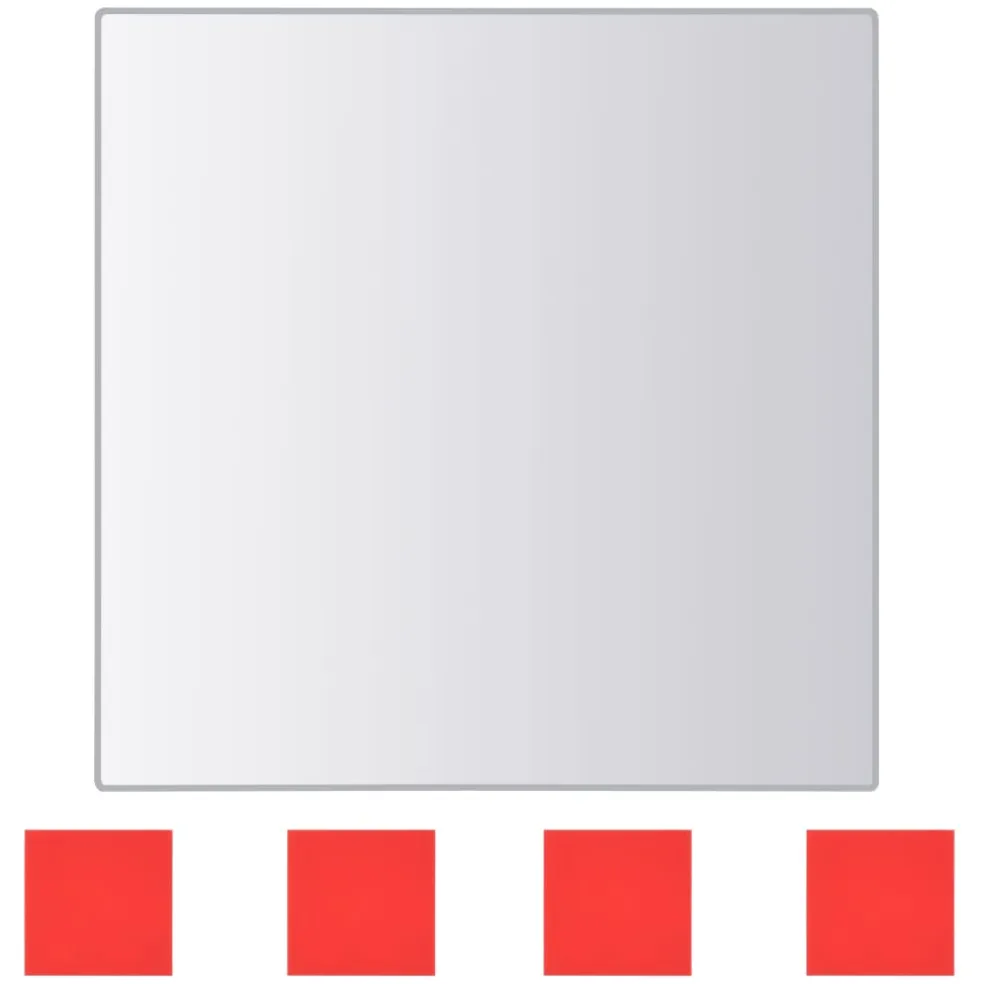vidaXL 24 st Spiegeltegels vierkant glas
