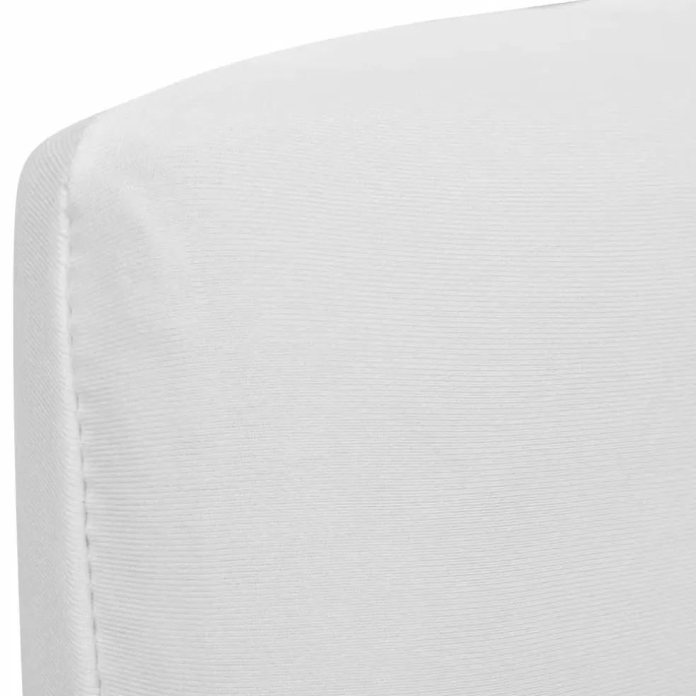 vidaXL 6 st Stoelhoezen recht stretch wit