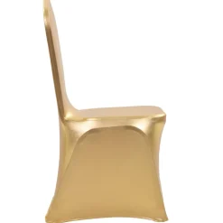vidaXL 6 st Stoelhoezen stretch goud