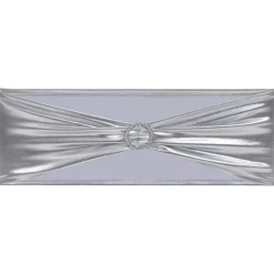 vidaXL 25 st Stoellint met diamant stretch zilver