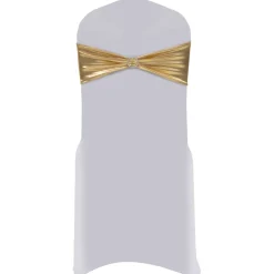 vidaXL 25 st Stoellint met diamant stretch goud