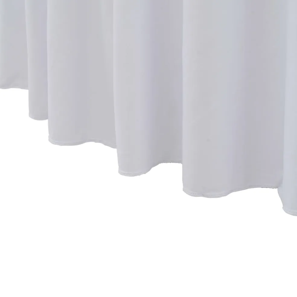 vidaXL 2 st Tafelhoezen stretch met rok 120x74 cm wit