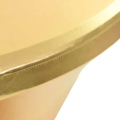 vidaXL 2 st Tafelhoezen stretch 60 cm goud
