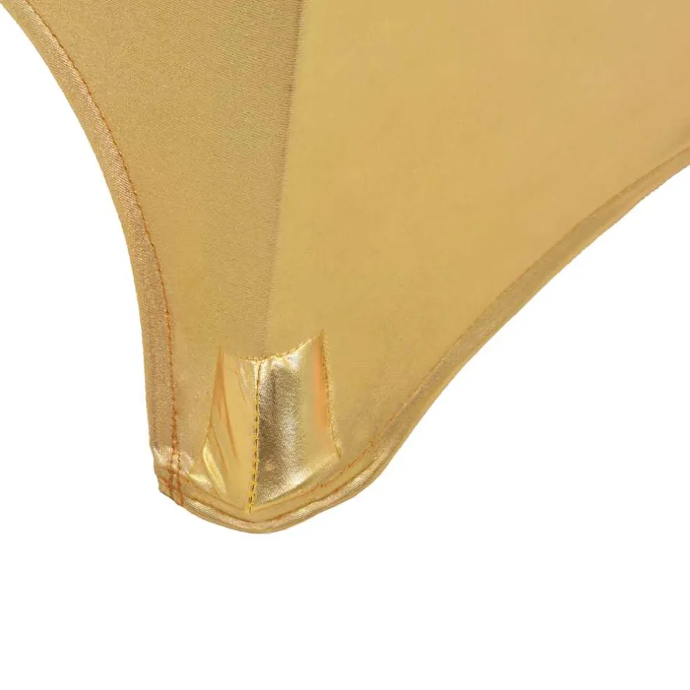 vidaXL 2 st Tafelhoezen stretch 60 cm goud