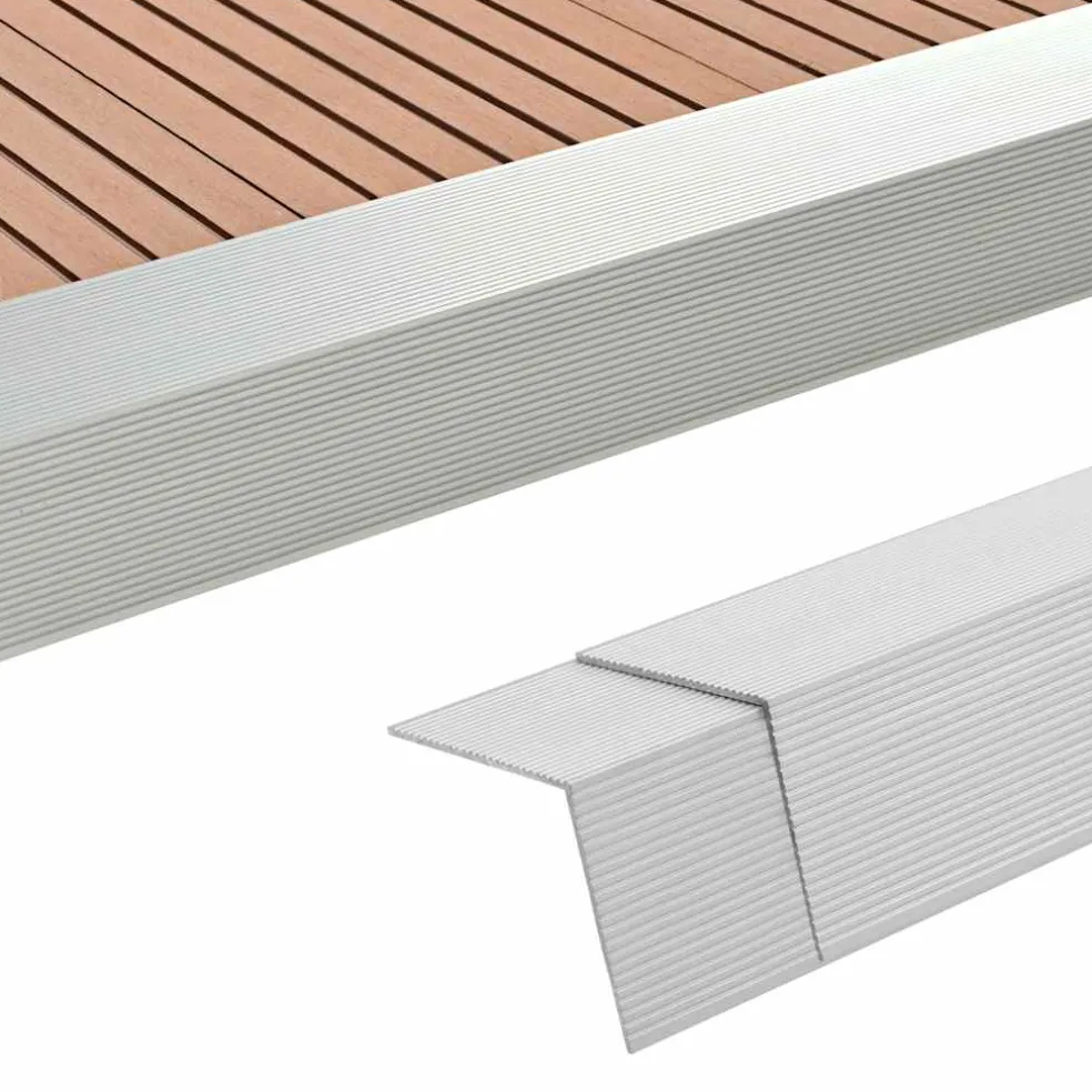 vidaXL 5 st Terras hoekplinten 170 cm aluminium zilverkleurig
