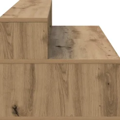 vidaXL studiobureau Artisanaal eiken 152 x 42,5 x 36 cm Bewerkt hout