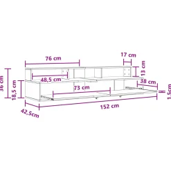 vidaXL studiobureau Artisanaal eiken 152 x 42,5 x 36 cm Bewerkt hout