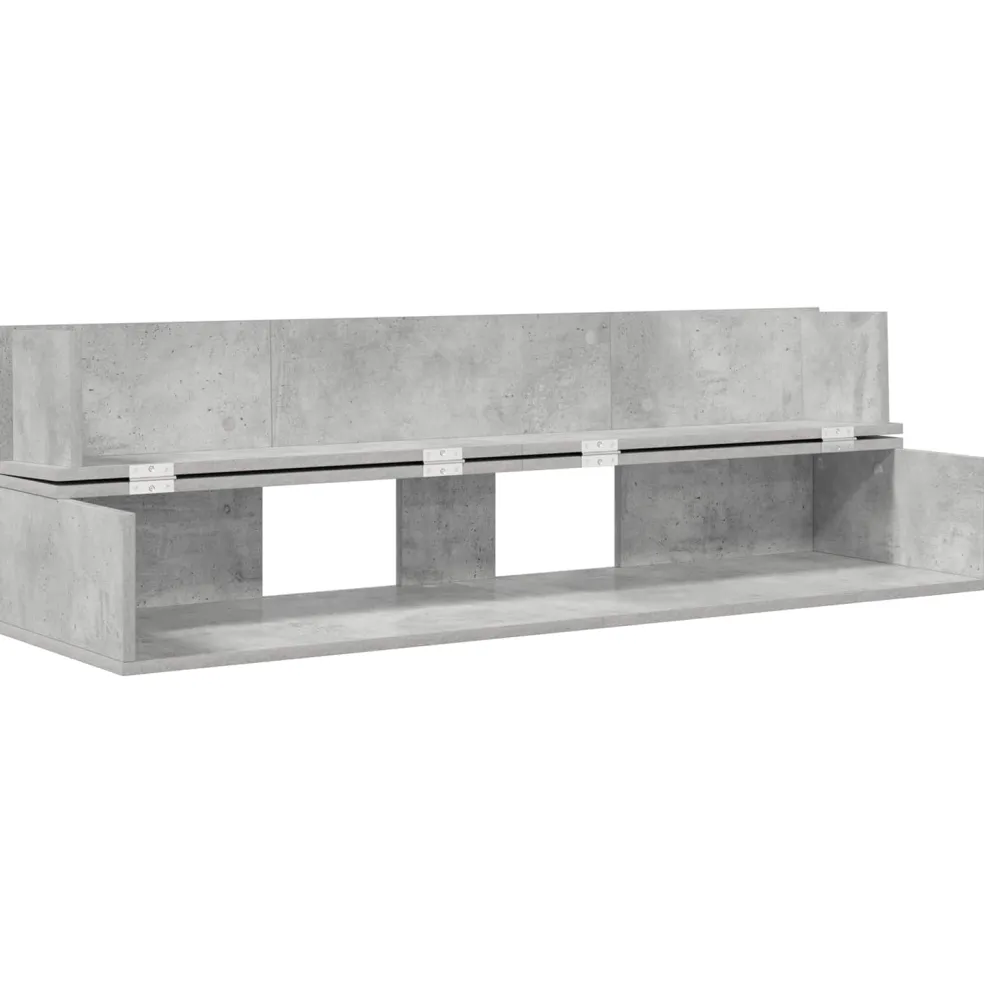 vidaXL studiobureau Betongrijs 152 x 40 x 19,5 cm Bewerkt hout