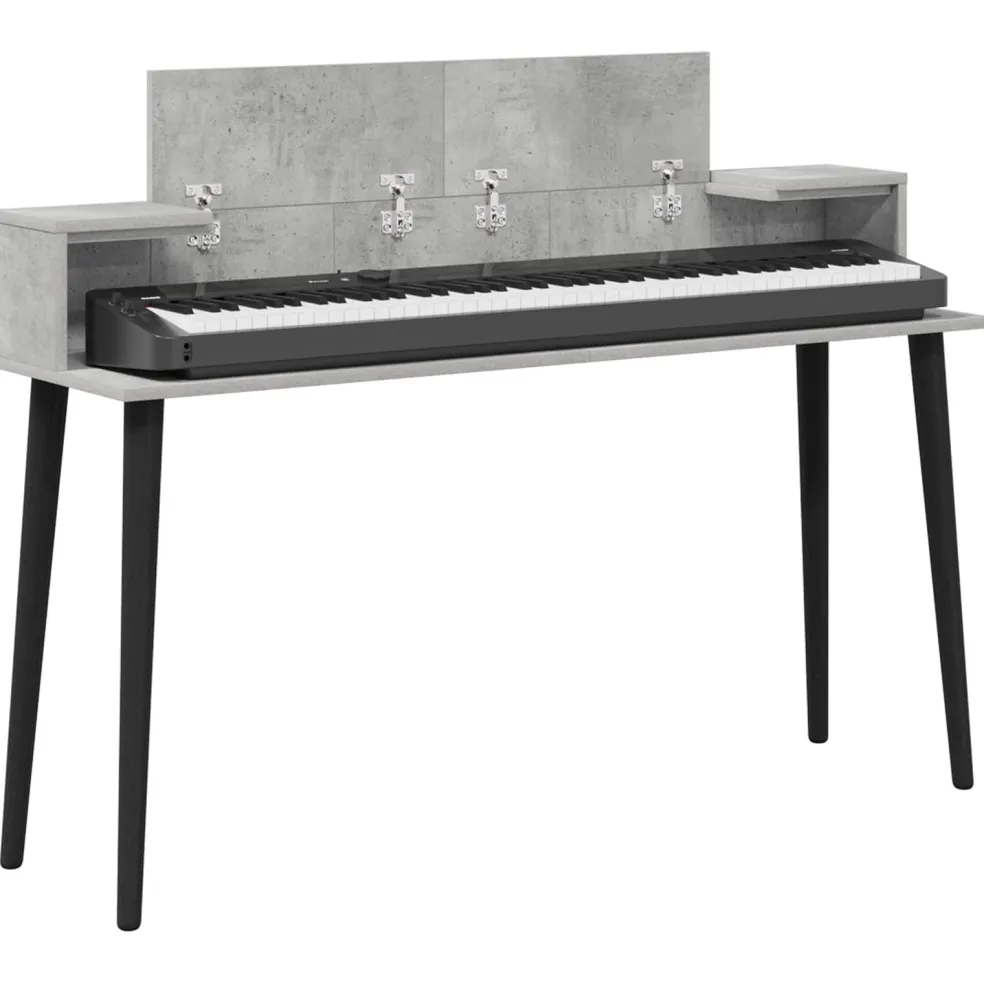 vidaXL studiobureau Betongrijs 152 x 36 x 19,5 cm Bewerkt hout