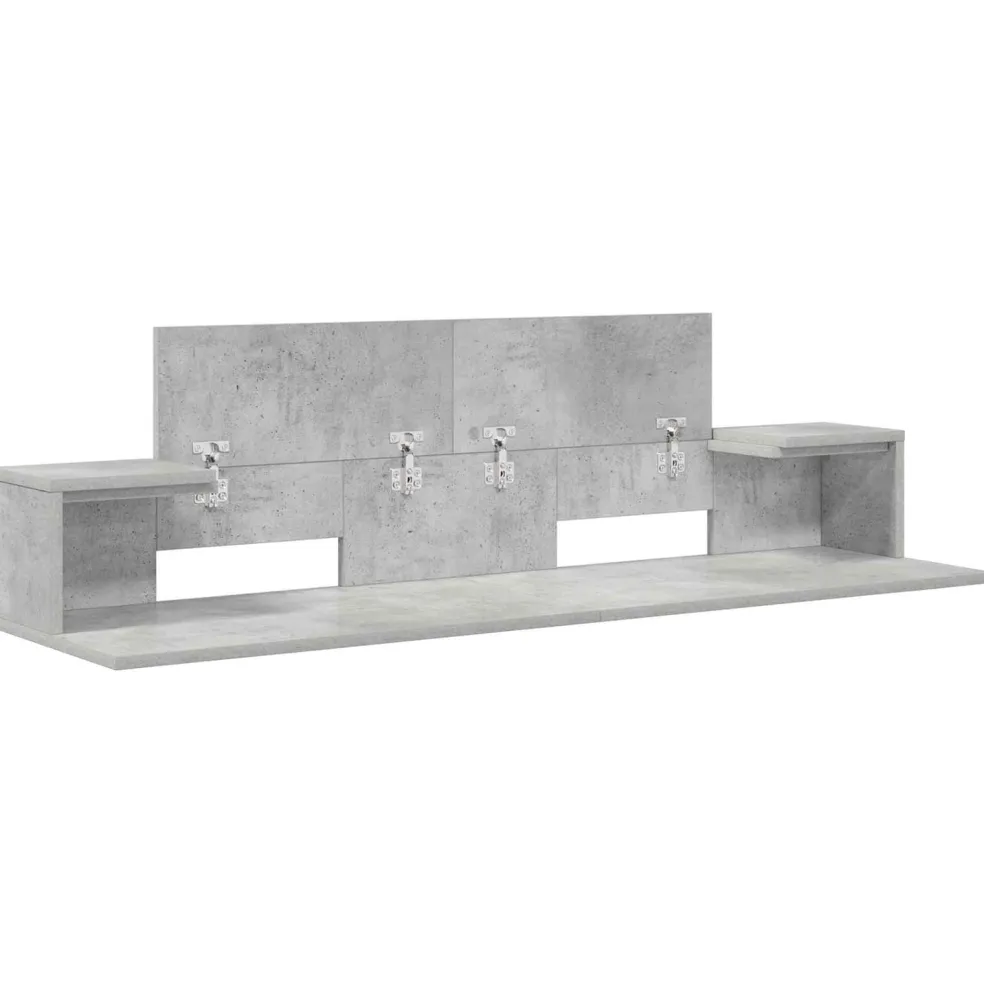 vidaXL studiobureau Betongrijs 152 x 36 x 19,5 cm Bewerkt hout
