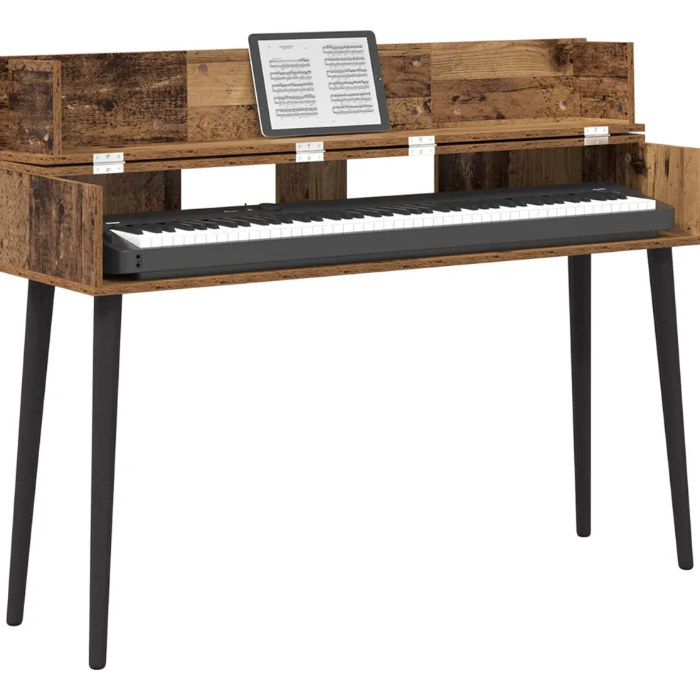 vidaXL studiobureau Eikenhout 152 x 40 x 19,5 cm Bewerkt hout