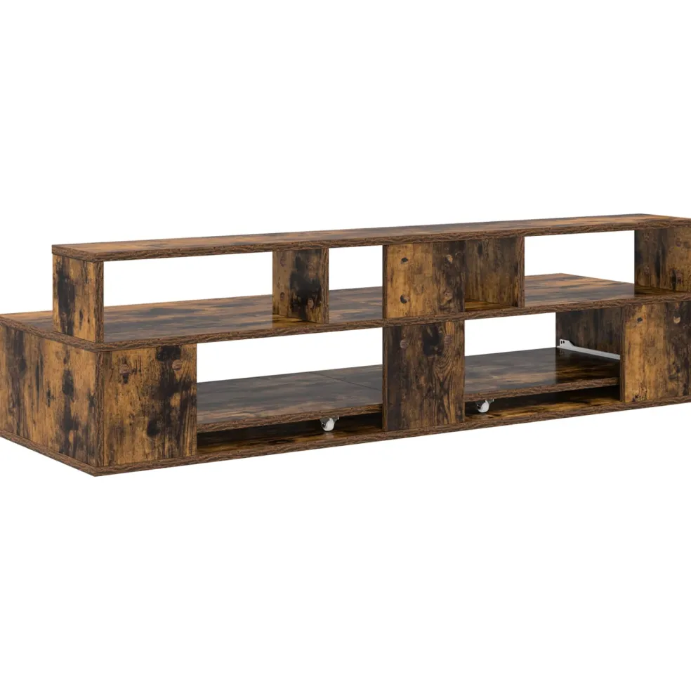 vidaXL studiobureau Gerookt eiken 152 x 42,5 x 36 cm Bewerkt hout