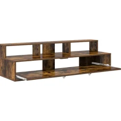 vidaXL studiobureau Gerookt eiken 152 x 42,5 x 36 cm Bewerkt hout