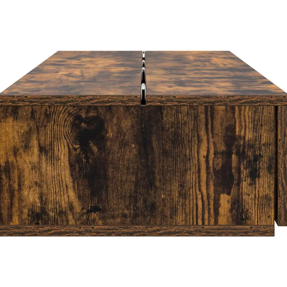 vidaXL studiobureau Gerookt eiken 152 x 40 x 19,5 cm Bewerkt hout