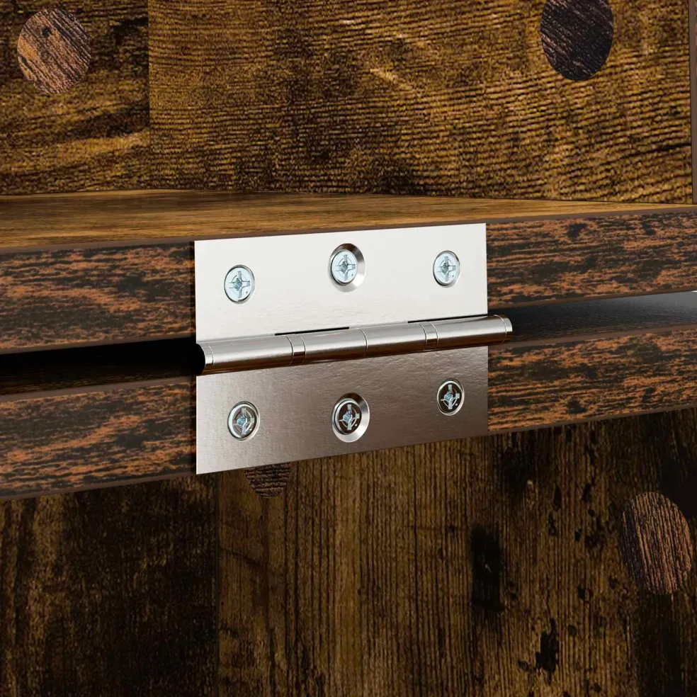 vidaXL studiobureau Gerookt eiken 152 x 40 x 19,5 cm Bewerkt hout