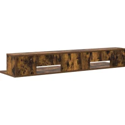vidaXL studiobureau Gerookt eiken 152 x 36 x 19,5 cm Bewerkt hout