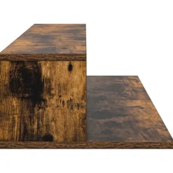 vidaXL studiobureau Gerookt eiken 152 x 36 x 19,5 cm Bewerkt hout