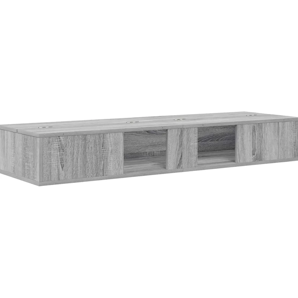 vidaXL studiobureau Grijs Sonoma 152 x 40 x 19,5 cm Bewerkt hout
