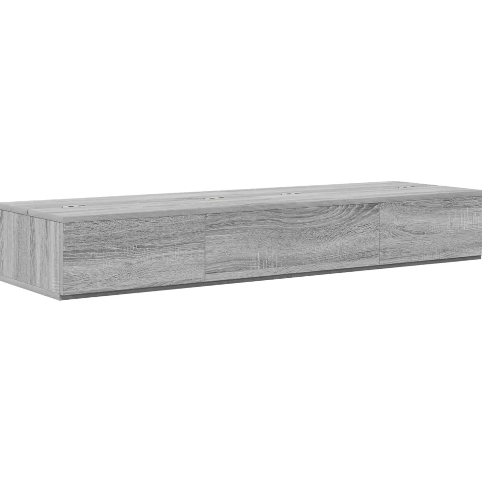 vidaXL studiobureau Grijs Sonoma 152 x 40 x 19,5 cm Bewerkt hout